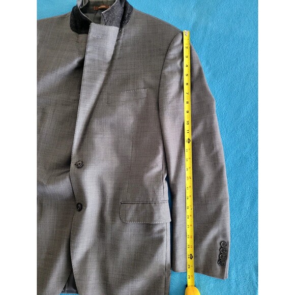Peter Millar Sharkskin Gray Men Blazer Virgin Wool Sport Coat Jacket Size 44T - Picture 11 of 16